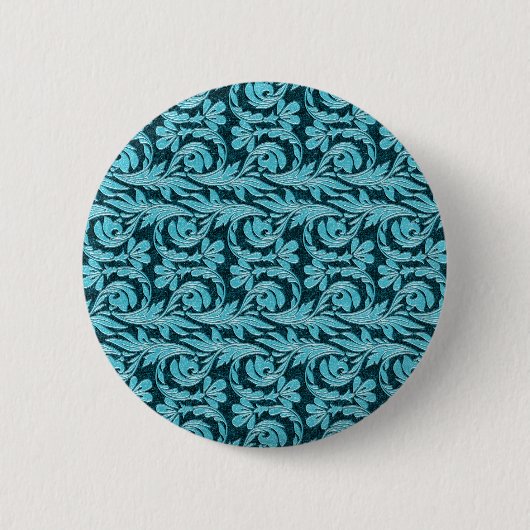 Metallwalben 2Tone Aquamarine TÜCHENSCHALTFLÄCHE Button (Vorderseite)