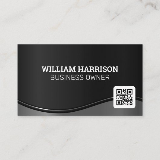 Metallwelle | QR-Code Visitenkarte (Vorderseite)