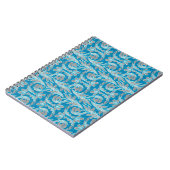 Metallwellen, blauweißes Notebook Notizblock (Linke Seite)