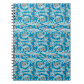 Metallwellen, blauweißes Notebook Notizblock (Vorderseite)