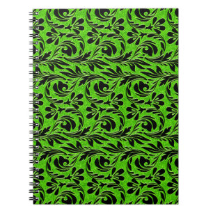 Metallwellen, Neon-Black-Spiral-Notebook Notizblock
