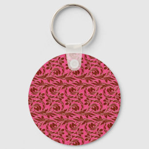 Metallwellen, rosa-braun schlüsselanhänger