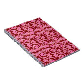 Metallwellen, rosa-rot-spiralförmig-Notebook Notizblock (Rechte Seite)