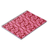 Metallwellen, rosa-rot-spiralförmig-Notebook Notizblock (Linke Seite)