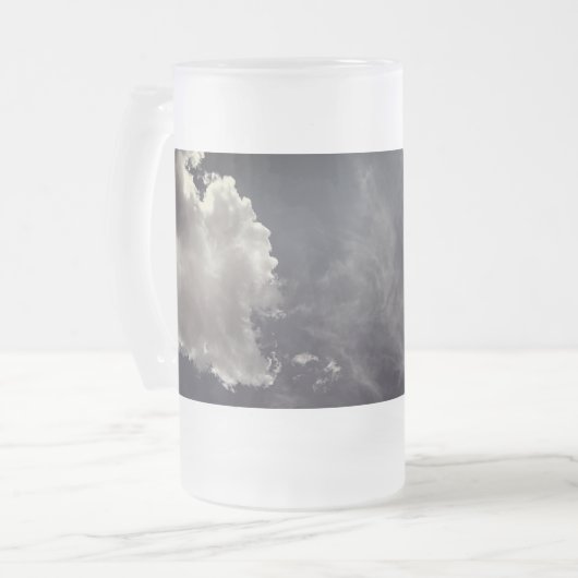 Metallwolken Mattglas Bierglas (Vorderseite Links)