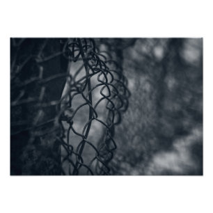 Metallzaun Raster Fine Art Fotodruck