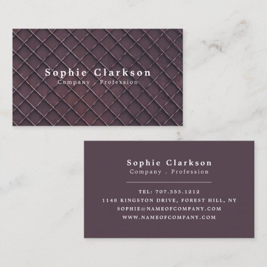 Metallzaungitter, rustikal visitenkarte (Vorne/Hinten)