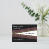 Metallzipper-Modekarte Visitenkarte (Stehend Vorderseite)