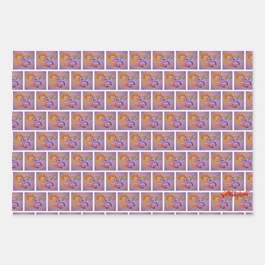 Metalphant Birthday Wrapping Paper Set 3 Geschenkpapier Set (Vorderseite)
