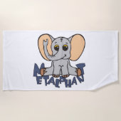 Metalphant Elefant-Badetuch Strandtuch (Vorderseite)