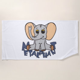 Metalphant Elefant-Badetuch Strandtuch