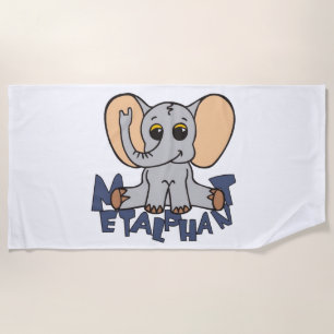 Metalphant Elefant-Badetuch Strandtuch