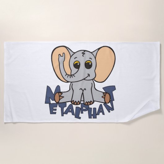 Metalphant Elefant-Badetuch Strandtuch (Vorderseite)