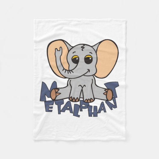 Metalphant Elefant-Fleece-Decke Fleecedecke (Vorderseite)