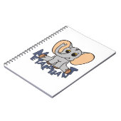 Metalphant Elefant-gewundenes Notizbuch - klein Notizblock (Linke Seite)