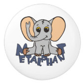 Metalphant Elefant-Keramik-Griff Keramikknauf (Vorderseite)