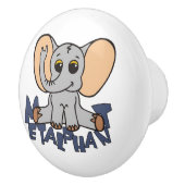 Metalphant Elefant-Keramik-Griff Keramikknauf (Rechts)