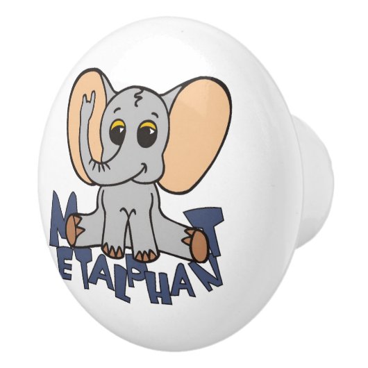 Metalphant Elefant-Keramik-Griff Keramikknauf (Rechts)