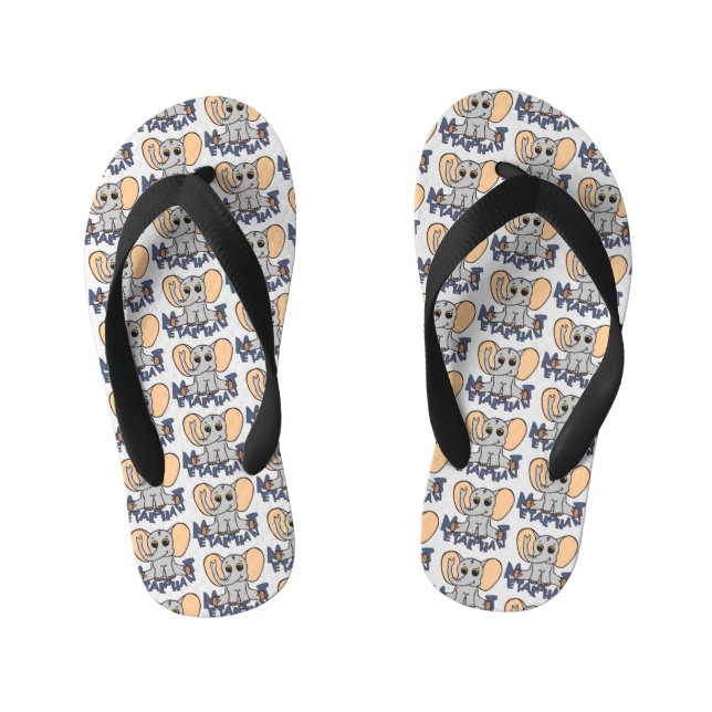 Metalphant Elephant Flip Flops - Multi-Image Kinderbadesandalen (Fußbett)