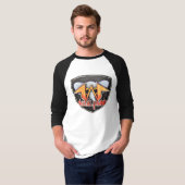 Metalphant Emblem 3/4 Sieb Raglan Erwachsene T - S T-Shirt (Vorne ganz)