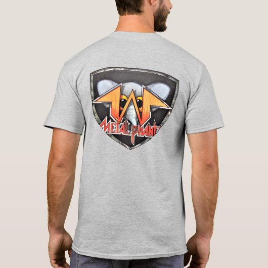 Metalphant Emblem-erwachsener T - Shirt - Grau - 2 (Rückseite)