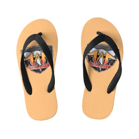 Metalphant Emblem Flip Flops - Single-Image Kinderbadesandalen (Fußbett)