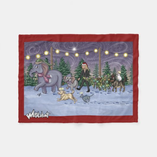 Metalphant Family Tree Fleece Blanket (Vorderseite (Horizontal))
