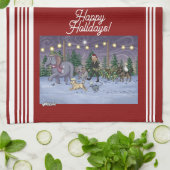 Metalphant Family Tree Kitchen Towel Geschirrtuch (Gefaltet)