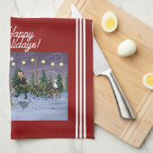 Metalphant Family Tree Kitchen Towel Geschirrtuch (Viertel Falte)