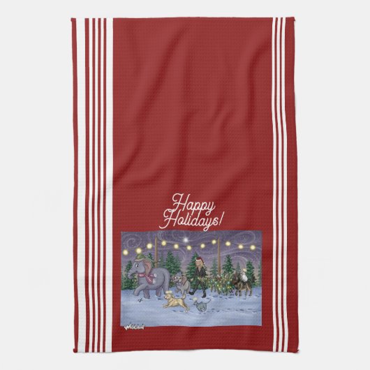 Metalphant Family Tree Kitchen Towel Geschirrtuch (Vertikal)