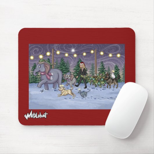Metalphant Family Tree Mouse Pad Mousepad (Mit Mouse)