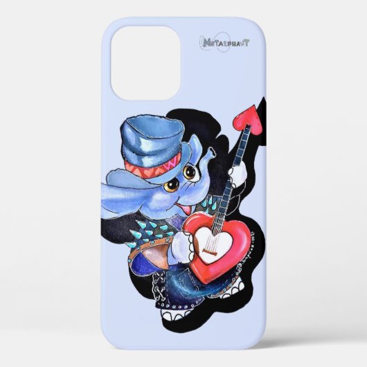 Metalphant Heart Gitarre Phone Case (Rückseite)