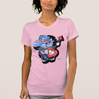 Metalphant Heart Guitar Frauen Slim Fit T - Shirt