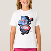 Metalphant Heart Guitar Girls T - Shirt