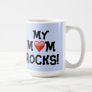 Metalphant Heart Guitar My Mom Rocks Mug Kaffeetasse