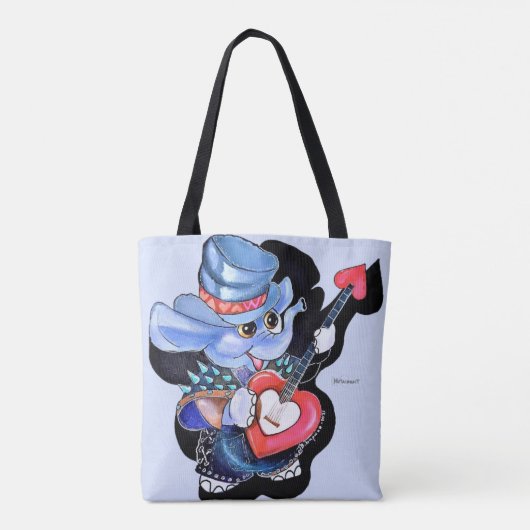 Metalphant Heart Guitar Tasche oder Cross-Body Bag (Rückseite)