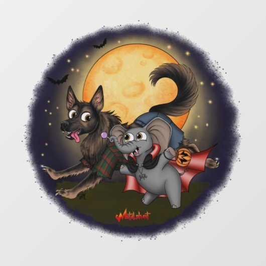 Metalphant Metalfriends Fensterklammer Fensteraufkleber (Blatt)