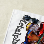 Metalphant mit Gitarren-Badetuch - multi Bild Strandtuch (Beispiel)