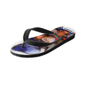 Metalphant mit Gitarrenflößen - Single-Bild Kinderbadesandalen (Schrägansicht)