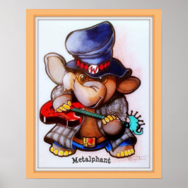 Metalphant mit Gitarrenposter - verschiedene Größe Poster