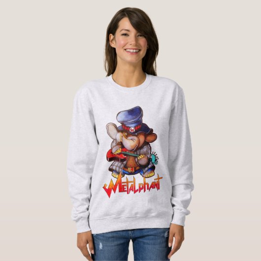 Metalphant mit Guitar Women's Sweatshirt (Vorne ganz)