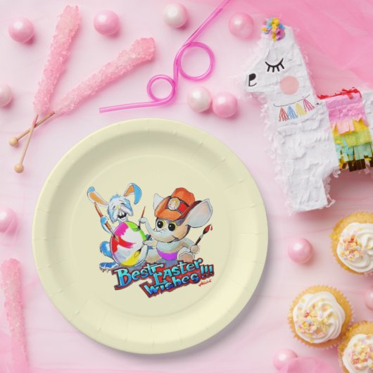 Metalphant Oaster Paper Plate (gelb) Pappteller (Party)