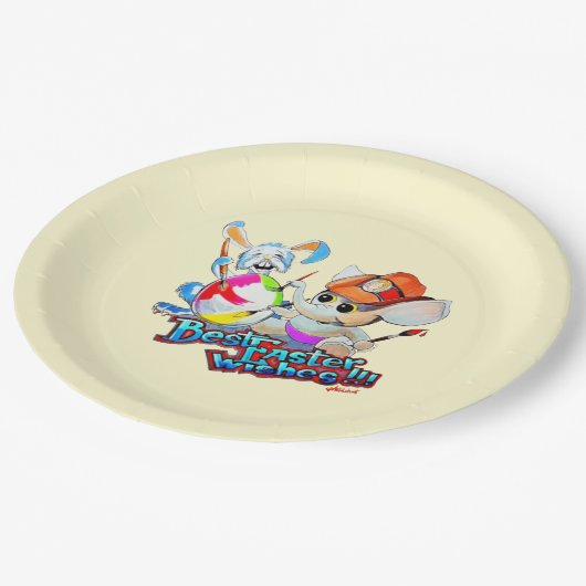 Metalphant Oaster Paper Plate (gelb) Pappteller (Schrägansicht)