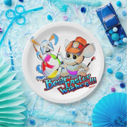 Metalphant Oaster Paper Plate (weiß) Pappteller (Party)