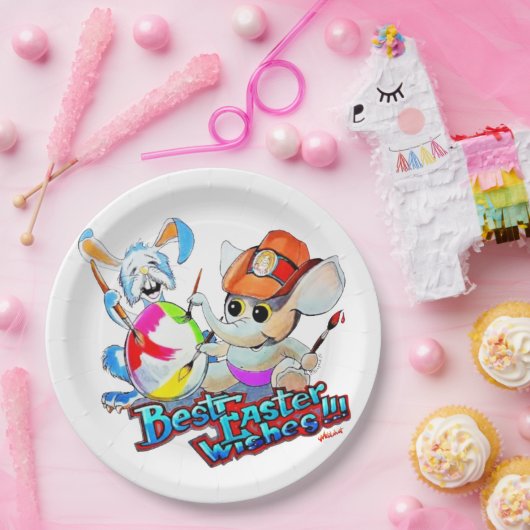 Metalphant Oaster Paper Plate (weiß) Pappteller (Party)