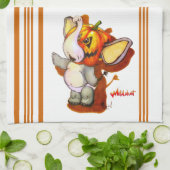 Metalphant Pumpkin Kitchtuch Geschirrtuch (Gefaltet)