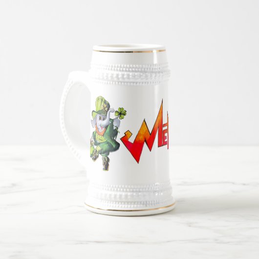 Metalphant St. Phantrick Beer Stein Bierglas (Vorderseite Links)