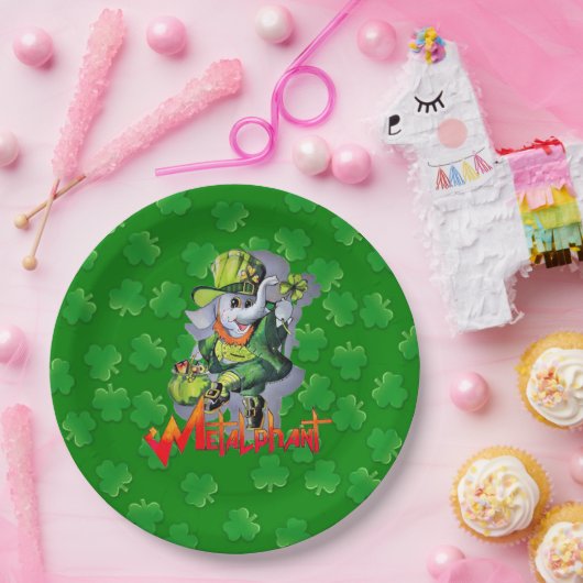 Metalphant St. Phantrick Papierplatte Pappteller (Party)
