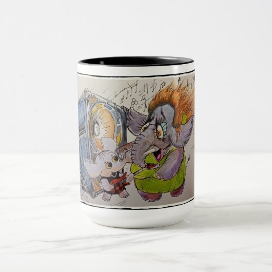 Metalphant und Mama Tasse (Zentrum)