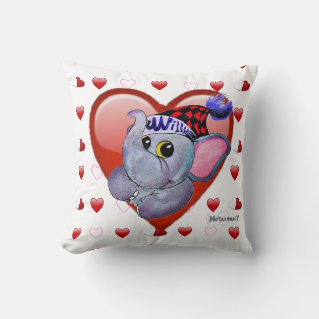 Metalphant Valentine Throw Kissen (Vorderseite)